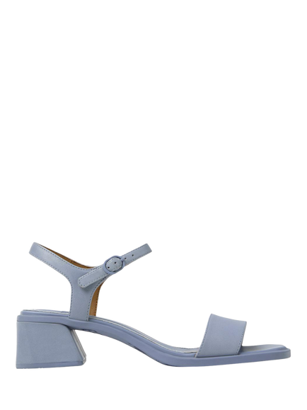Camper Kora Leather Block Heel Strappy Sandals, Blue, Blue