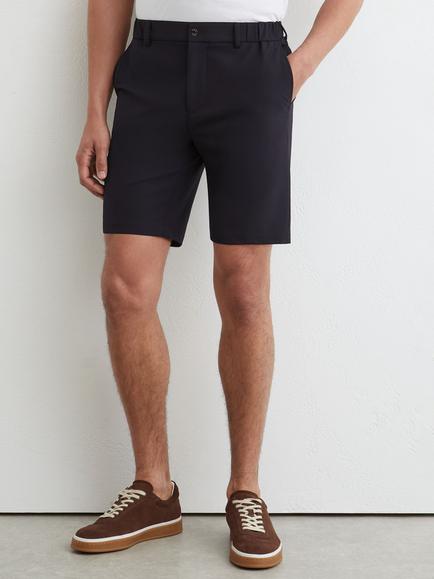Reiss Drill Regular Cut Chino Shorts, Navy, Navy