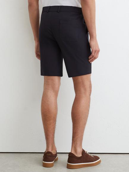 Reiss Drill Regular Cut Chino Shorts, Navy - view 2, Navy