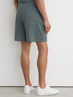 Reiss Flint Textured Shorts, Dark Sage - view 2, Dark Sage
