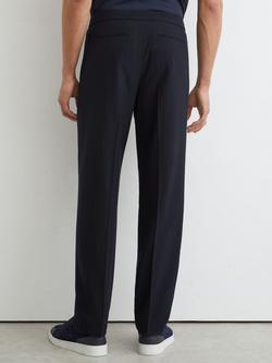 Reiss Sidney Tapered Trousers, Navy - view 2, Navy