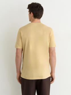 Reiss Bless Crew Neck Cotton T-Shirt, Golden Yellow - view 2, Golden Yellow