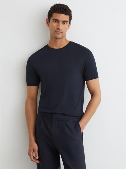 Reiss Chad Cotton Blend T-Shirt, Navy, Navy