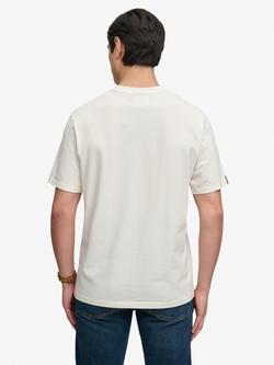 Superdry Graphic Print Crew Neck Cotton T-Shirt, Winter White/Multi - view 2, Winter White/Multi