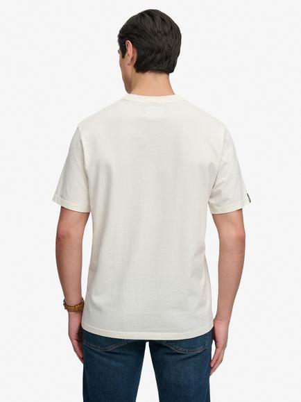 Superdry Graphic Print Crew Neck Cotton T-Shirt, Winter White/Multi - view 2, Winter White/Multi