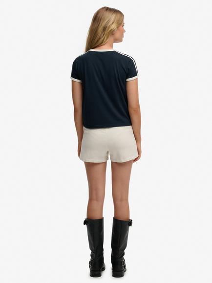 Superdry Athletic Essentials Jersey Script Shorts, Desert Bone - view 2, Desert Bone