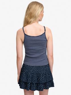 Superdry Printed Tiered Mini Skirt, Red - view 2, Navy