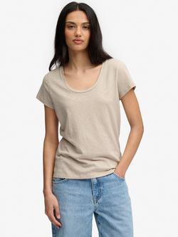 Superdry Studios Scoop Neck T-Shirt, Feather Grey