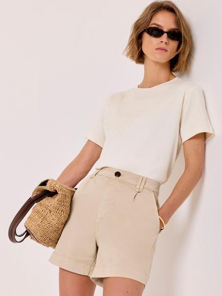 Mint Velvet Embellished T-Shirt, White Ivory - view 2, White Ivory