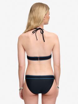 Superdry Logo Triangle Bikini Top, Eclipse Navy - view 2, Eclipse Navy