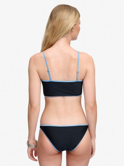Superdry Contrast Bralette Bikini Top, Eclipse Navy - view 2, Eclipse Navy