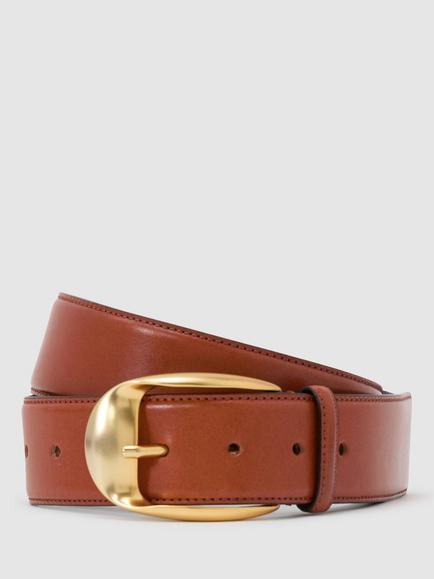 Reiss Sammy Leather Belt, Tan, Tan