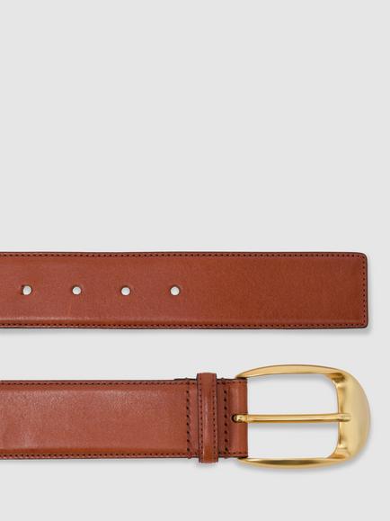 Reiss Sammy Leather Belt, Tan - view 2, Tan