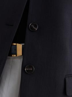 Reiss Gia Collarless Blazer, Navy - view 2, Navy