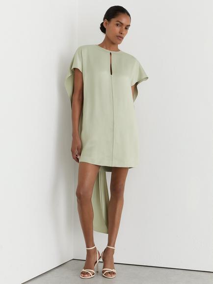 Reiss Alice Satin Mini Dress, Silver, Silver