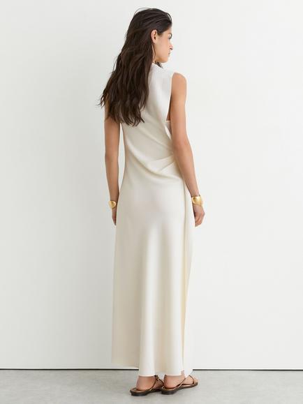 Reiss Dorota Draped Midi Dress, Ivory - view 2, Ivory