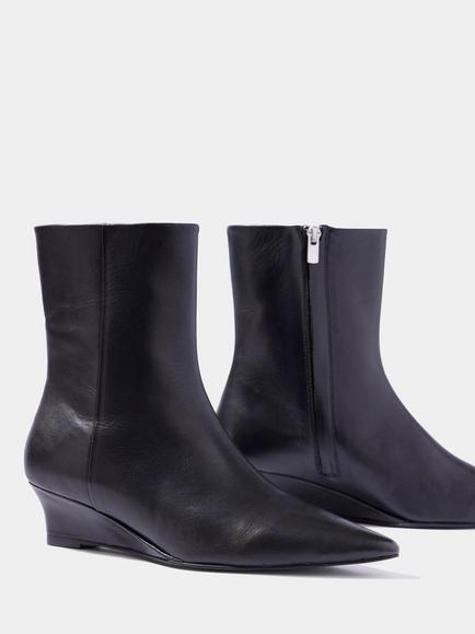 Mint Velvet Kailey Leather Ankle Boots - view 2, Black