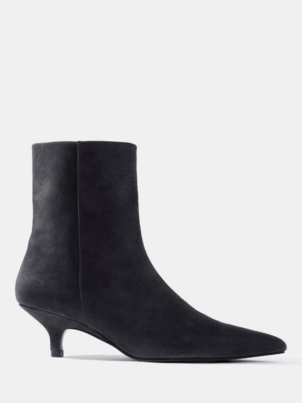 Mint Velvet Ashley Suede Kitten Heel Ankle Boots, Grey, Grey