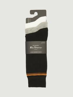 Ben Sherman Mod Stripe Socks, Pack of 3, Multi - view 2, Multi