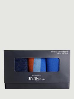 Ben Sherman Mod Stripe Socks, Pack of 3, Cobalt - view 2, Cobalt
