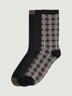 Ben Sherman Mod Stripe Socks, Pack of 3, Khaki, Khaki