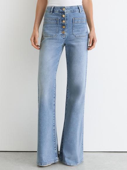 Reiss Cali Flared Fit Jeans, Light Blue, Light Blue