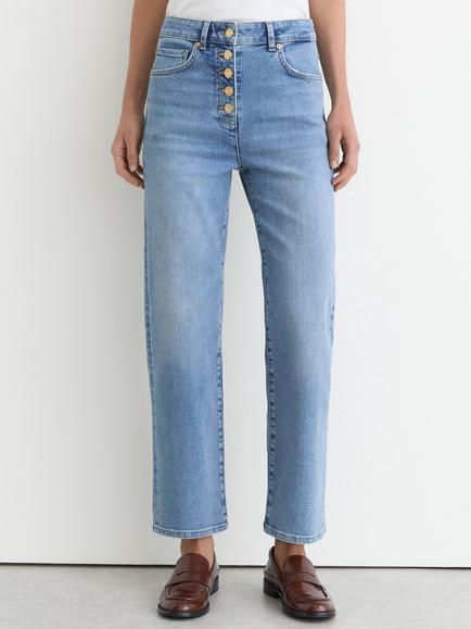 Reiss Lana Straight Leg Jeans, Light Blue, Light Blue