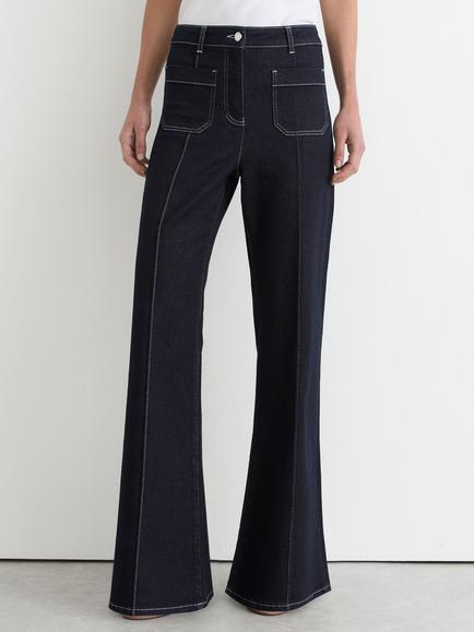 Reiss Sakura Flared Fit Jeans, Indigo Blue, Indigo Blue