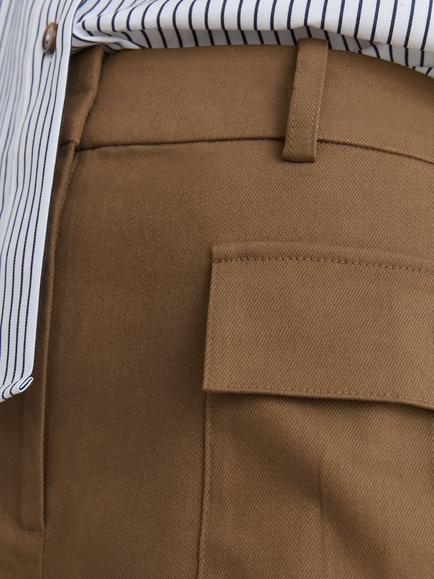 Reiss Britt Flap Pocket Shorts, Taupe Neutral - view 2, Taupe Neutral