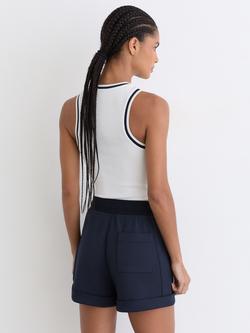 Reiss Phoebe Modal Blend Shorts, Navy - view 2, Navy
