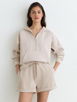 Reiss Phoebe Cuffed Hem Shorts, Neutral, Neutral