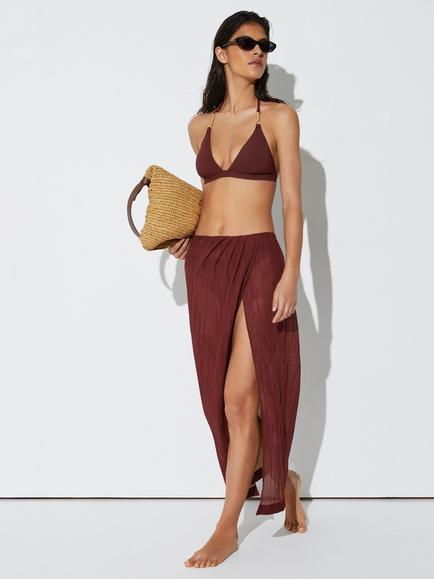 Reiss Rosa A-Line Maxi Skirt, Rhubarb Red - view 2, Rhubarb Red