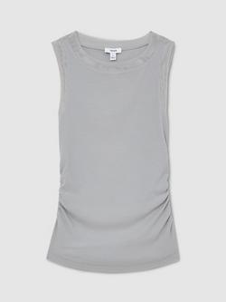 Reiss Trinny Modal Blend Vest, Grey - view 2, Grey