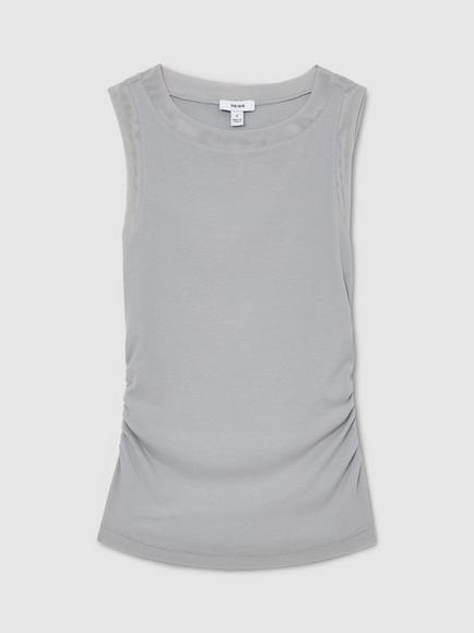 Reiss Trinny Modal Blend Vest, Grey - view 2, Grey