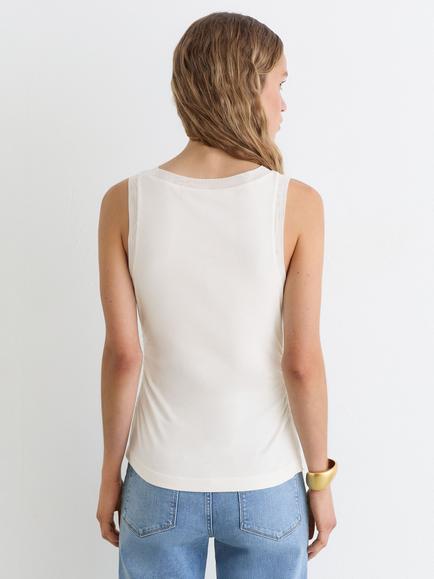 Reiss Trinny Modal Blend Vest, White - view 2, White