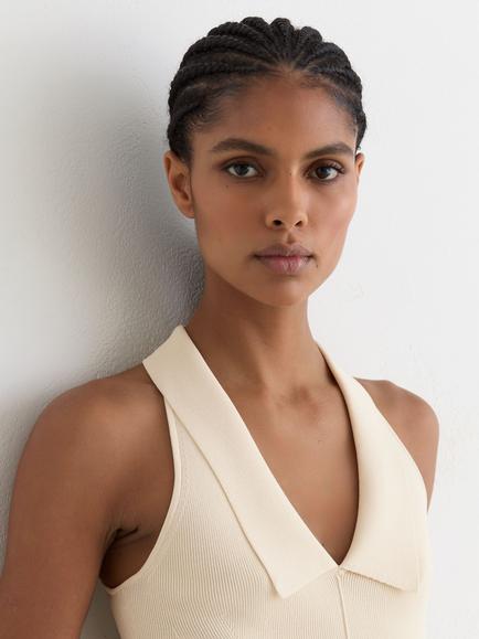 Reiss Vera Sleeveless Top, Ivory - view 2, Ivory