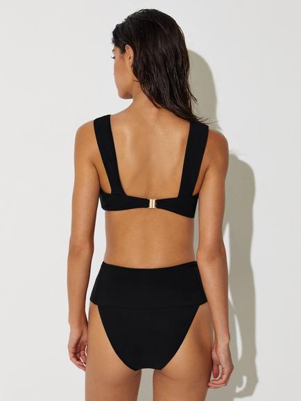 Reiss Alba High Waisted Bikini Bottoms, Black - view 2, Black