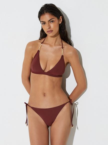 Reiss Ruby Bikini Bottoms, Rhubarb Red, Rhubarb Red