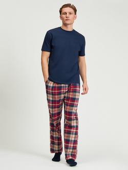 Ben Sherman Heritage Check Brushed Cotton Trousers, Red, Red