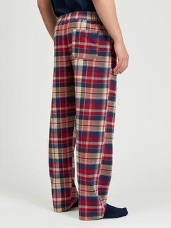 Ben Sherman Heritage Check Brushed Cotton Trousers, Red - view 2, Red