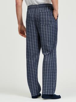 Ben Sherman Linear Check Brushed Cotton Trousers, Marine - view 2, Marine