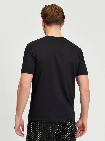 Ben Sherman Crew Neck Cotton T-Shirt, Black - view 2, Black