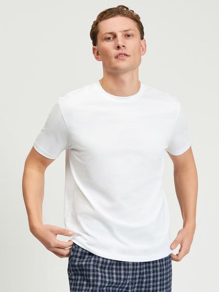 Ben Sherman Crew Neck Cotton T-Shirt, White, White