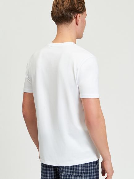 Ben Sherman Crew Neck Cotton T-Shirt, White - view 2, White