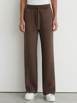 Reiss Petite Laney Relaxed Trousers, Mocha Brown, Mocha Brown