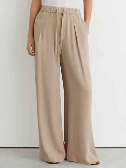 Reiss Aimee Petite Wide Leg Trousers,  Neutral, Neutral