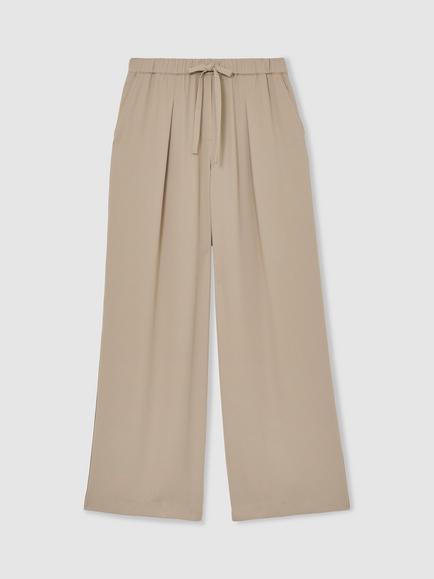 Reiss Aimee Petite Wide Leg Trousers,  Neutral - view 2, Neutral