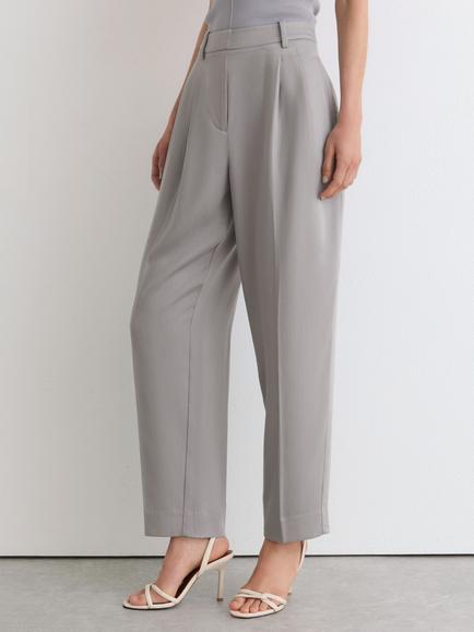 Reiss Fluid Taper Trousers containing TENCEL™ Lyocell, Grey, Grey
