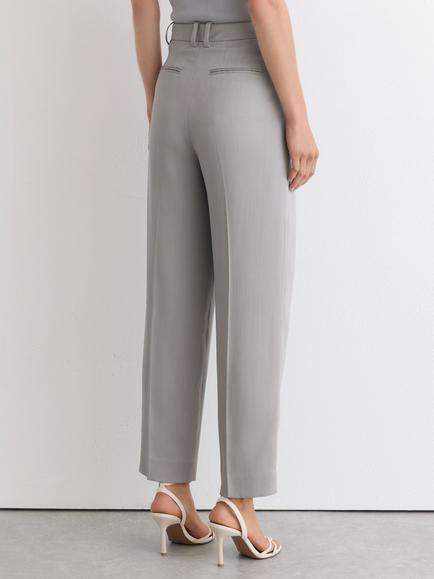 Reiss Fluid Taper Trousers containing TENCEL™ Lyocell, Grey - view 2, Grey