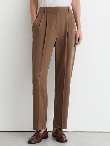 Reiss Petite Clay Straight Leg Trousers, Taupe Neutral, Taupe Neutral